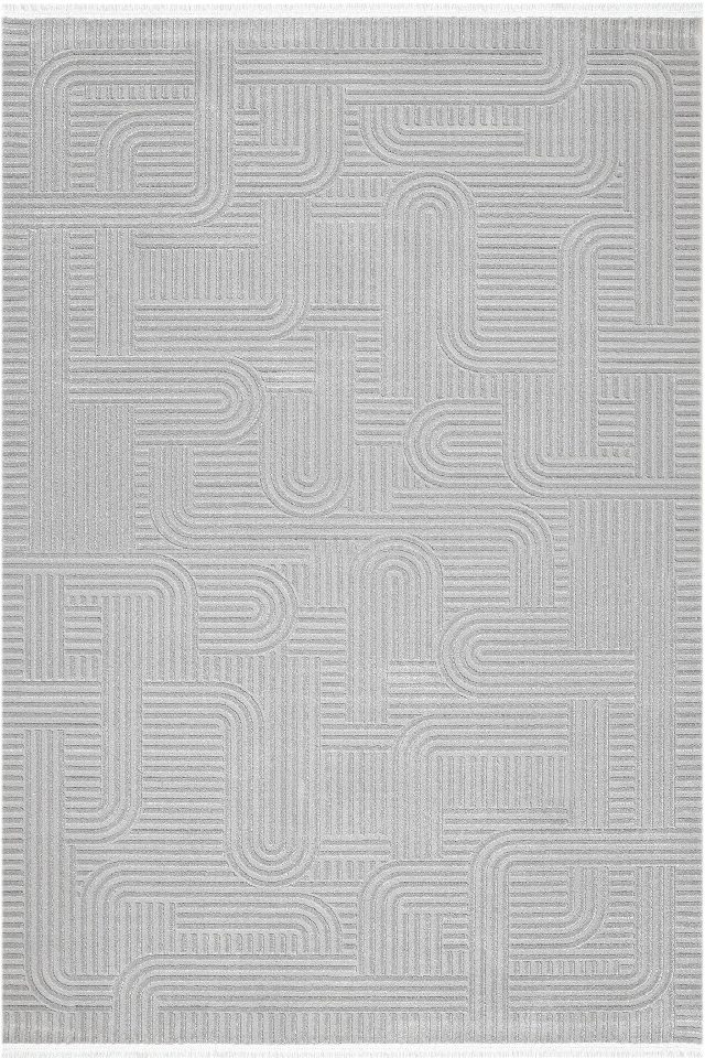 Nova - Wavy Takma Saçaklı Modern Oturma Odası, Antre ve Mutfak Halısı