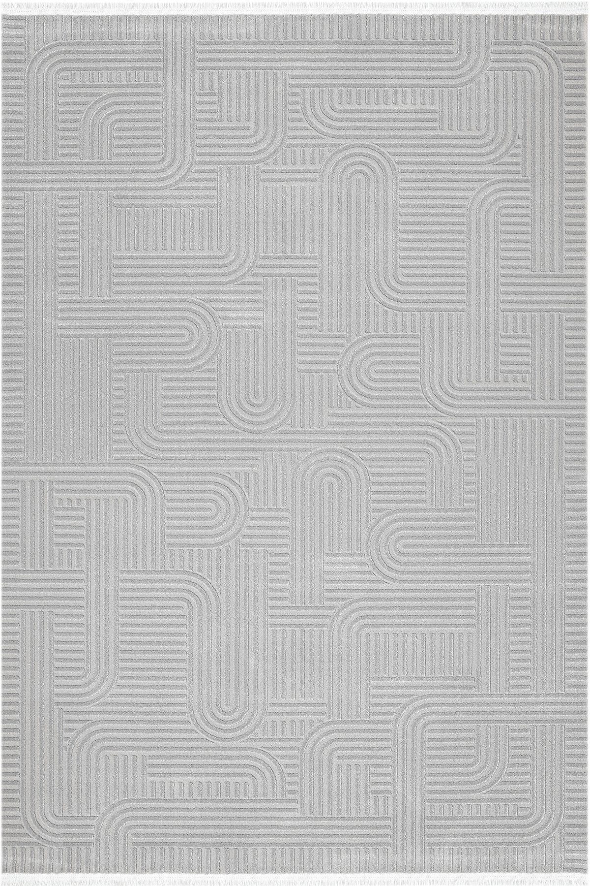 Nova - Wavy Takma Saçaklı Modern Oturma Odası, Antre ve Mutfak Halısı