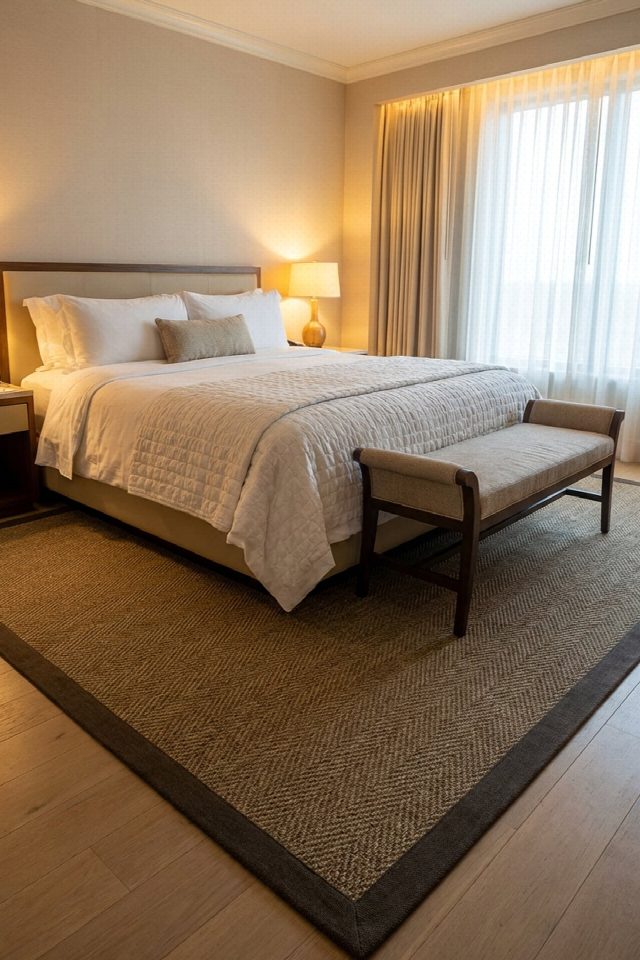 Boston Keten Monterey Bordürlü Sisal Halı