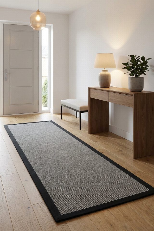 Londra Keten Bordürlü Sisal Halı