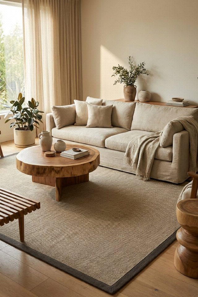 Roma Keten Monterey Bordür Sisal Halı