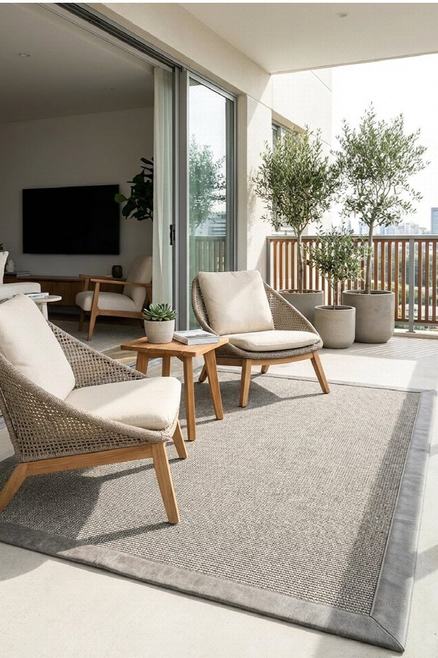 Montana Deri Bordür Sisal Halı