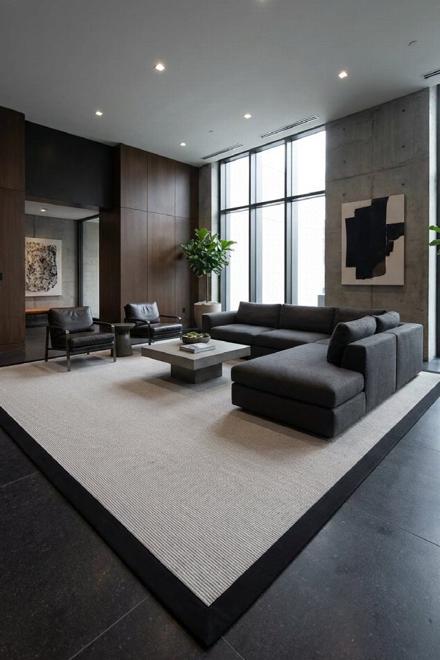Oslo Keten Bordürlü Sisal Halı