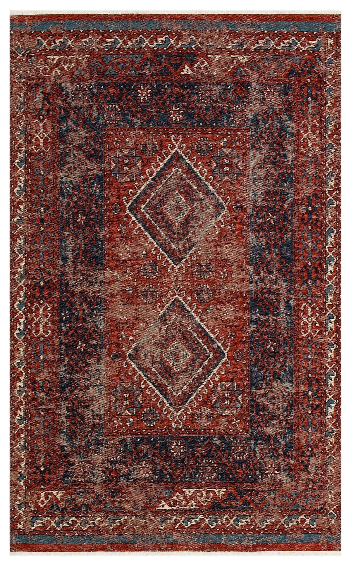 ANADOLU KILIM AND 02 MULTY  Geleneksel Anadolu Motifli Yıkanabilir Kaymaz Tabanlı Şönil Dokuma Halı