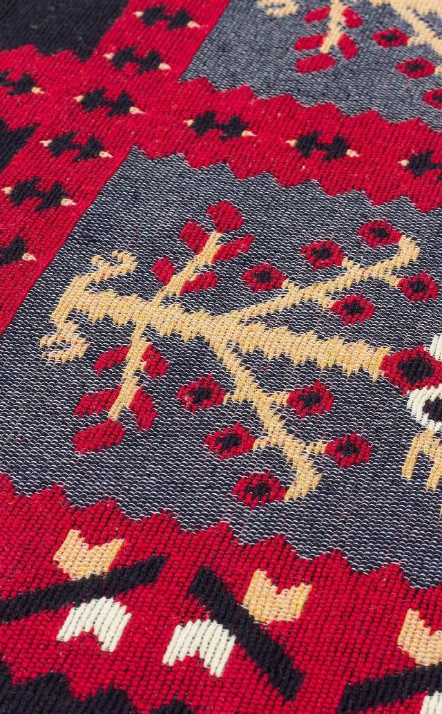 ARYA AR 28 RED  Yıkanabilir Çift Taraflı Modern Desenli Dokuma Kilim