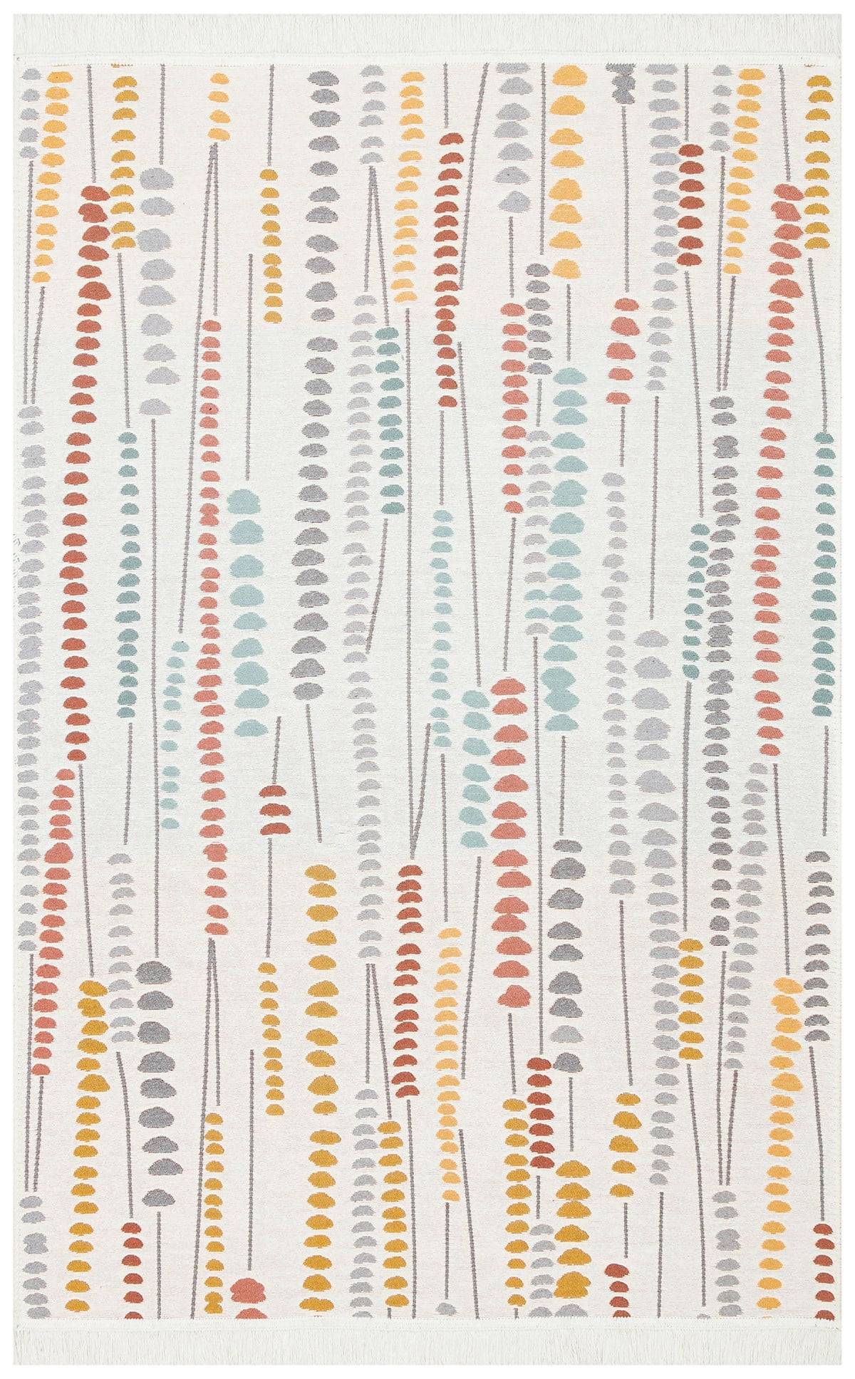 ARYA AR 34 MULTY  Yıkanabilir Çift Taraflı Modern Desenli Dokuma Kilim