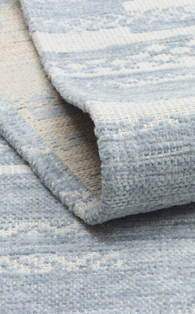 BIGA BG 01 BLUE  Hav Toz Vermez Kaymaz Tabanlı İnce Dokuma Modern Halı