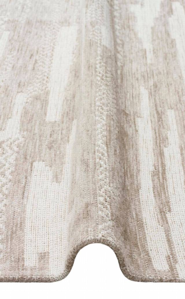 BIGA BG 01 CREAM  Hav Toz Vermez Kaymaz Tabanlı İnce Dokuma Modern Halı
