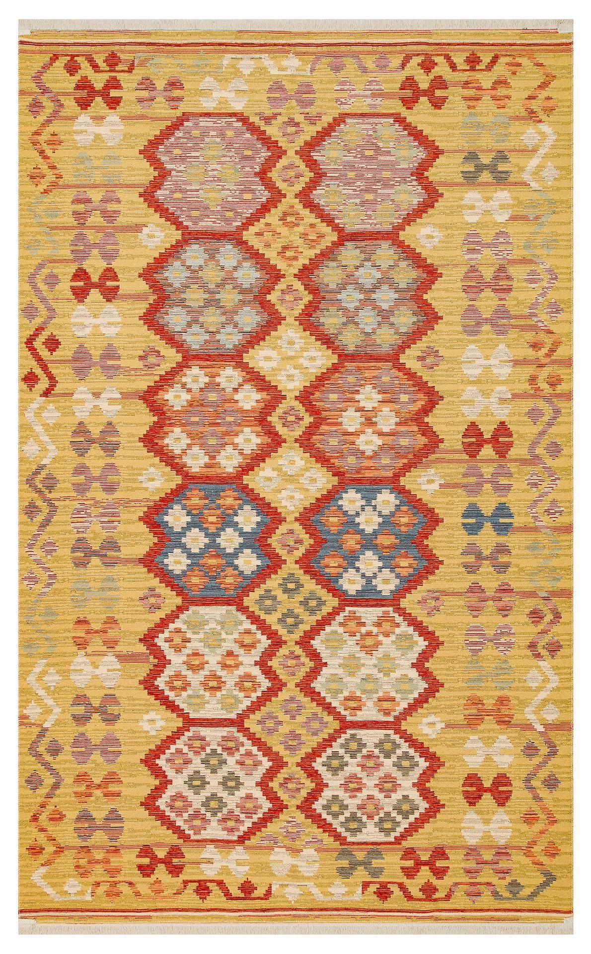NOMAD NMD 03 RED  Yıkanabilir, Çift Taraflı Kullanıma Uygun Yumuşak Tuşeli Otantik Kilim