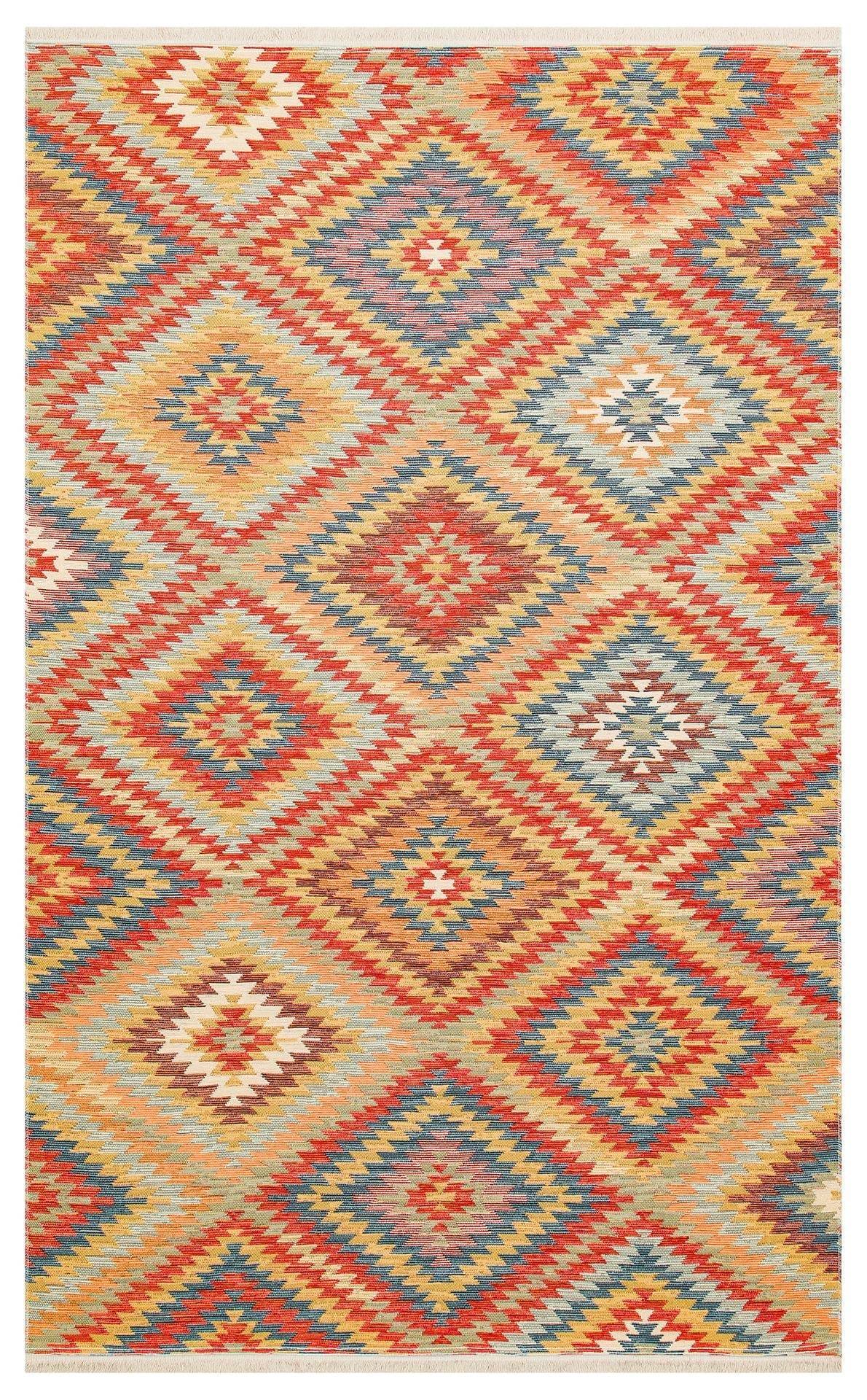 NOMAD NMD 07 TERRA  Yıkanabilir, Çift Taraflı Kullanıma Uygun Yumuşak Tuşeli Otantik Kilim