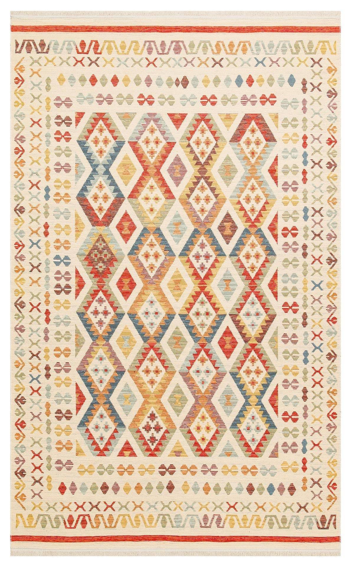 NOMAD NMD 08 LIGHT MULTY  Yıkanabilir, Çift Taraflı Kullanıma Uygun Yumuşak Tuşeli Otantik Kilim
