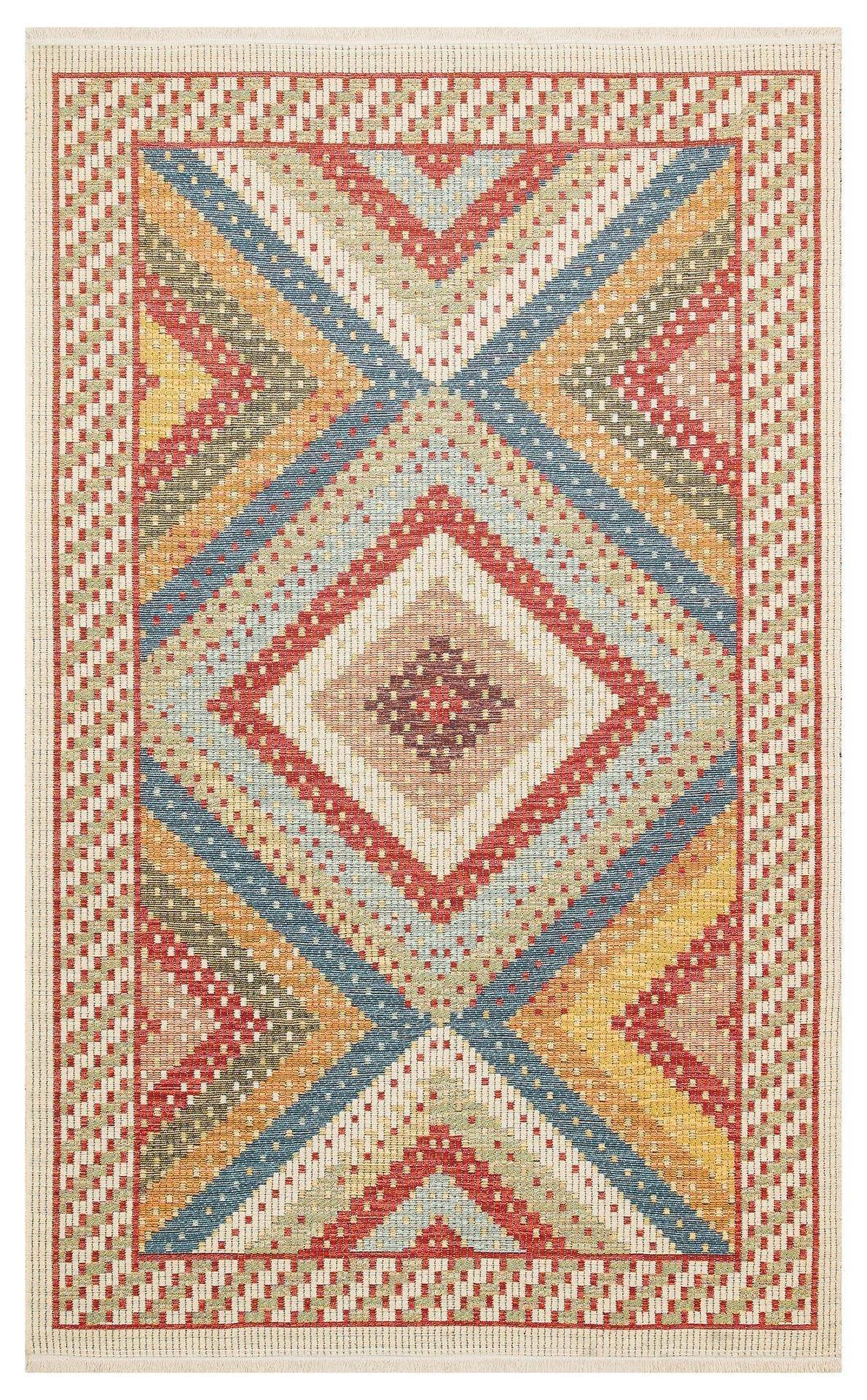 NOMAD NMD 10 RED  Yıkanabilir, Çift Taraflı Kullanıma Uygun Yumuşak Tuşeli Otantik Kilim