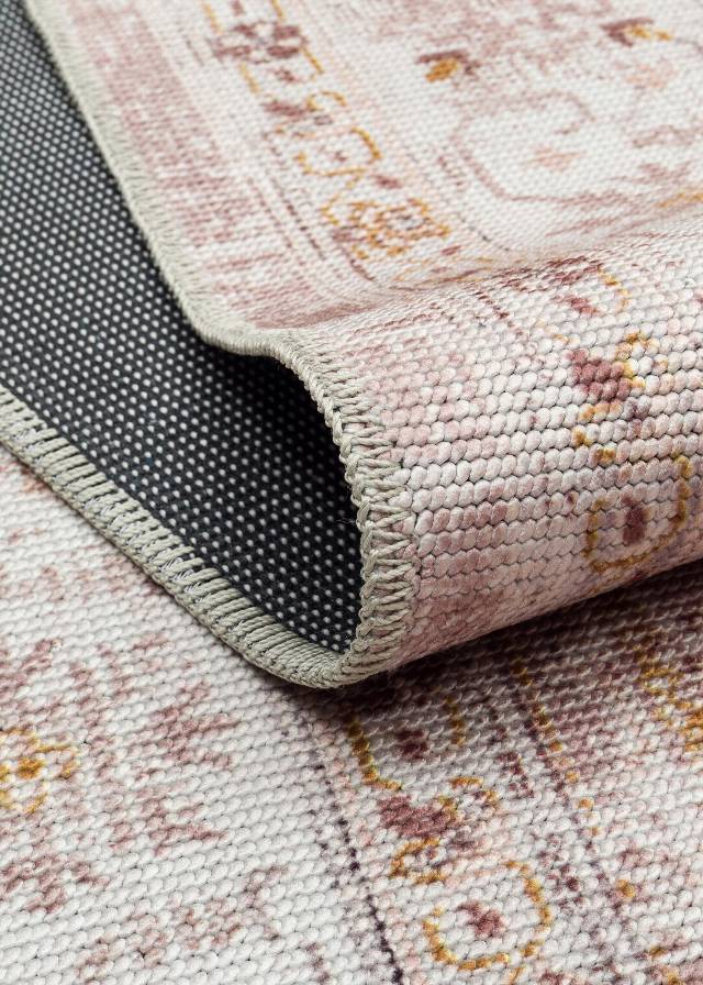 ELISTA VINTAGE ELS 201 CREAM BEIGE  Vintage Tasarımlı Yumuşak Bukle Dokuma Kaymaz Tabanlı Yıkanabilir Modern Halı