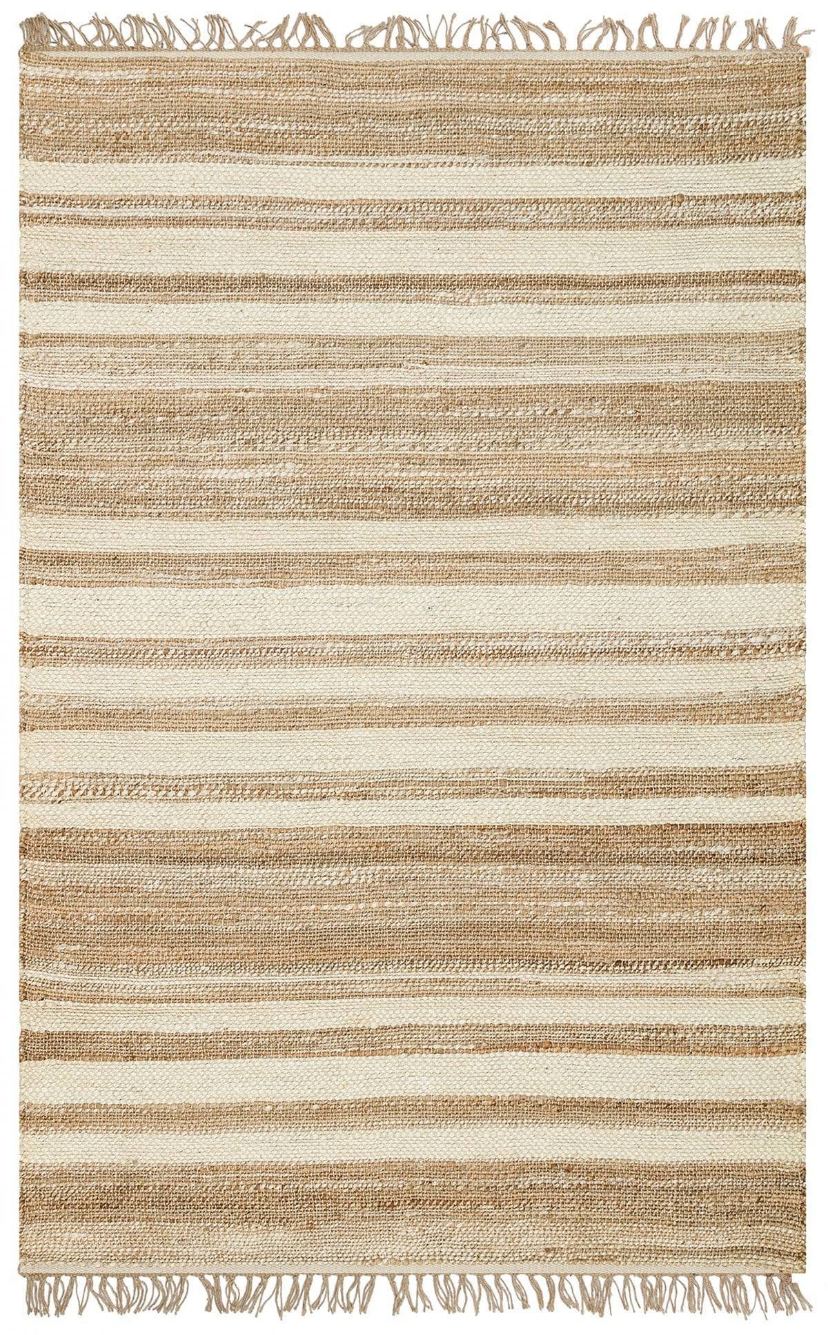 ECHO ECH 11 NATURAL WHITE XW  El Dokuma Naturel Jüt Hasır Halı