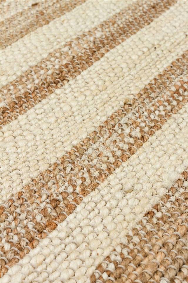 ECHO ECH 11 NATURAL WHITE XW  El Dokuma Naturel Jüt Hasır Halı