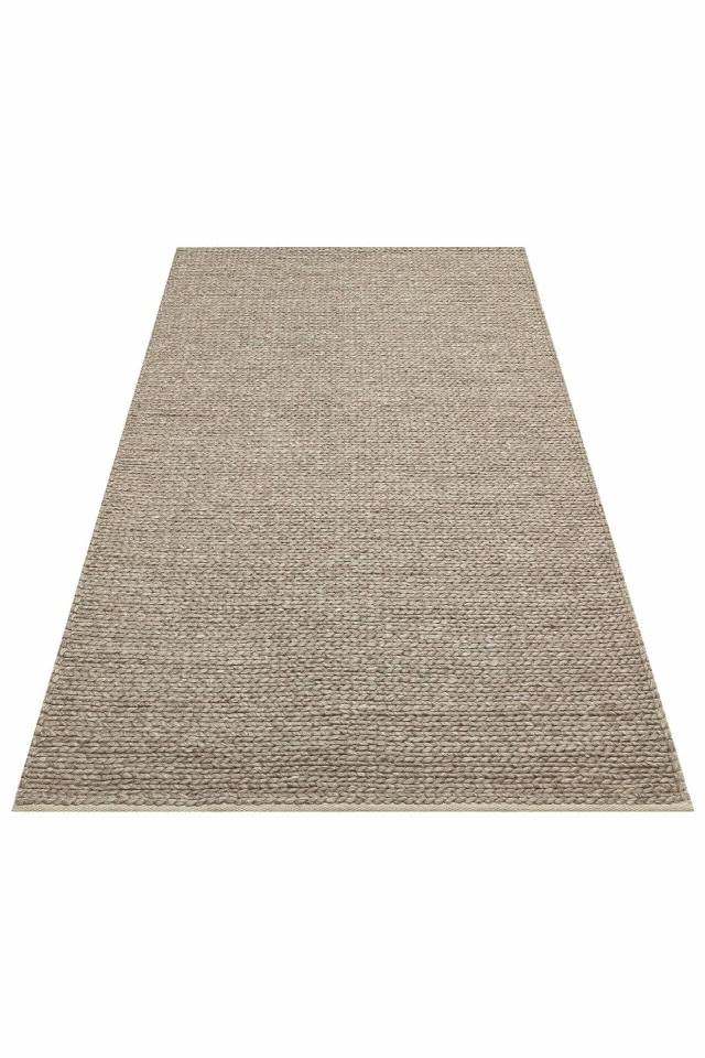 JADE BASKETWEAVE BROWN  Naturel Kazak Örgü Desenli El Dokuma Örgü Halı