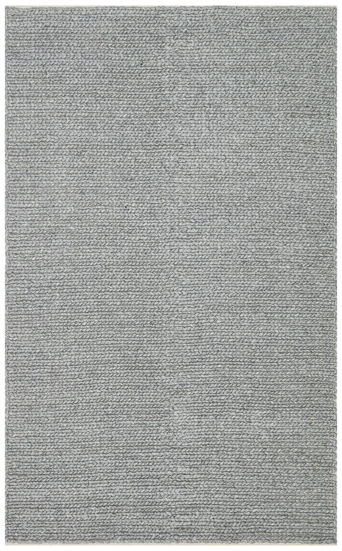 JADE BASKETWEAVE GREY  Naturel Kazak Örgü Desenli El Dokuma Örgü Halı