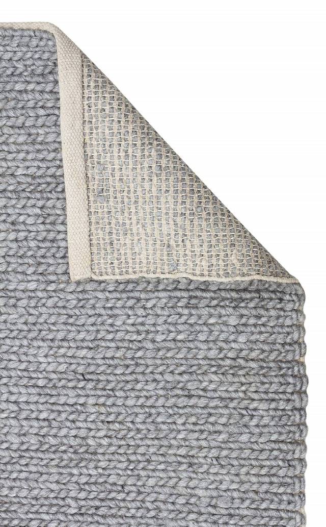 JADE BASKETWEAVE GREY  Naturel Kazak Örgü Desenli El Dokuma Örgü Halı