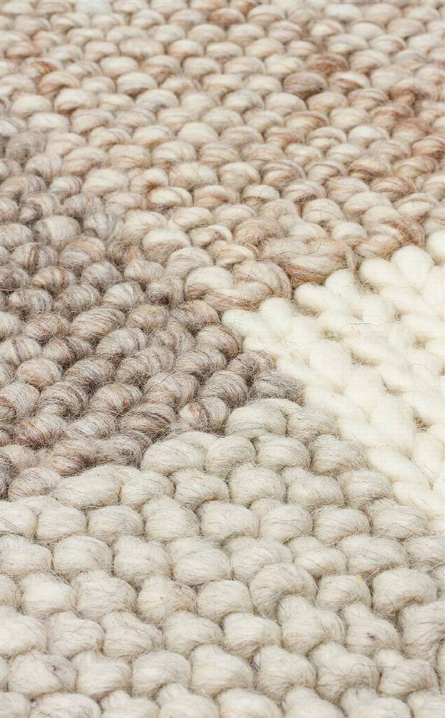 JADE CORBIN NATURAL  Naturel Kazak Örgü Desenli El Dokuma Örgü Halı