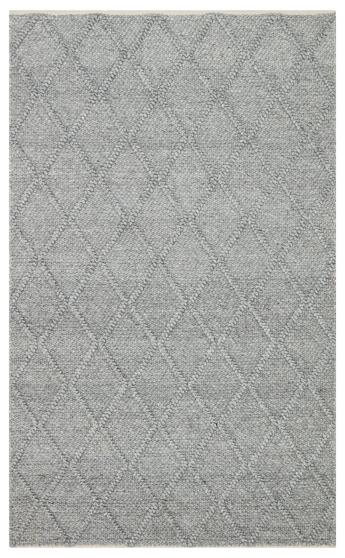 JADE DIAMOND GREY  Naturel Kazak Örgü Desenli El Dokuma Örgü Halı