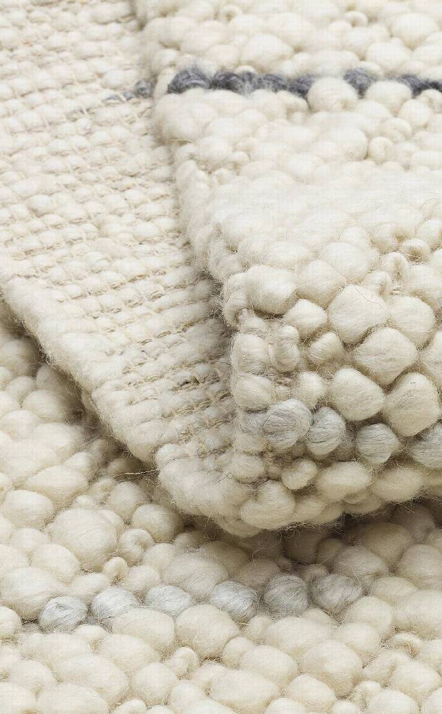 JADE JD 06 ANTRASIT GREY  Naturel Kazak Örgü Desenli El Dokuma Örgü Halı