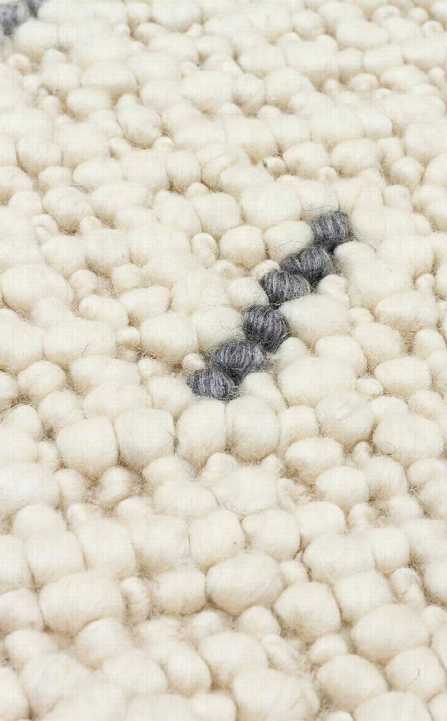 JADE JD 06 ANTRASIT GREY  Naturel Kazak Örgü Desenli El Dokuma Örgü Halı