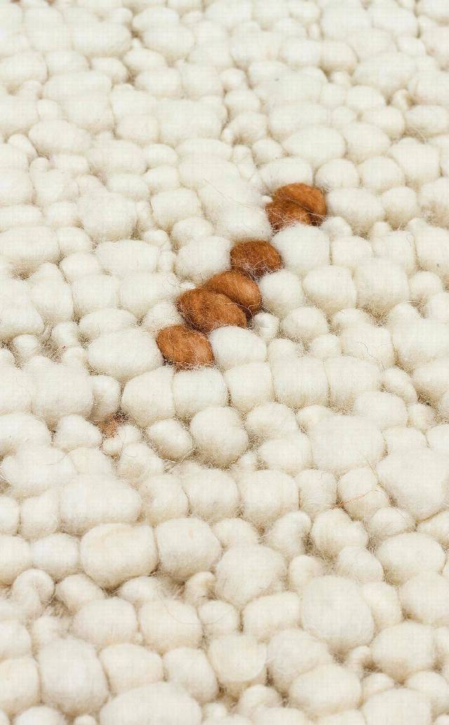 JADE JD 06 NATURAL  Naturel Kazak Örgü Desenli El Dokuma Örgü Halı
