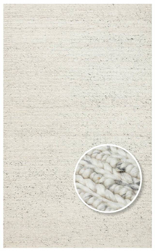JADE JD 07 L.GREY  Naturel Kazak Örgü Desenli El Dokuma Örgü Halı
