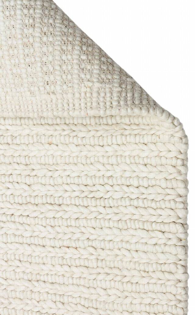 JADE JD 07 WHITE  Naturel Kazak Örgü Desenli El Dokuma Örgü Halı