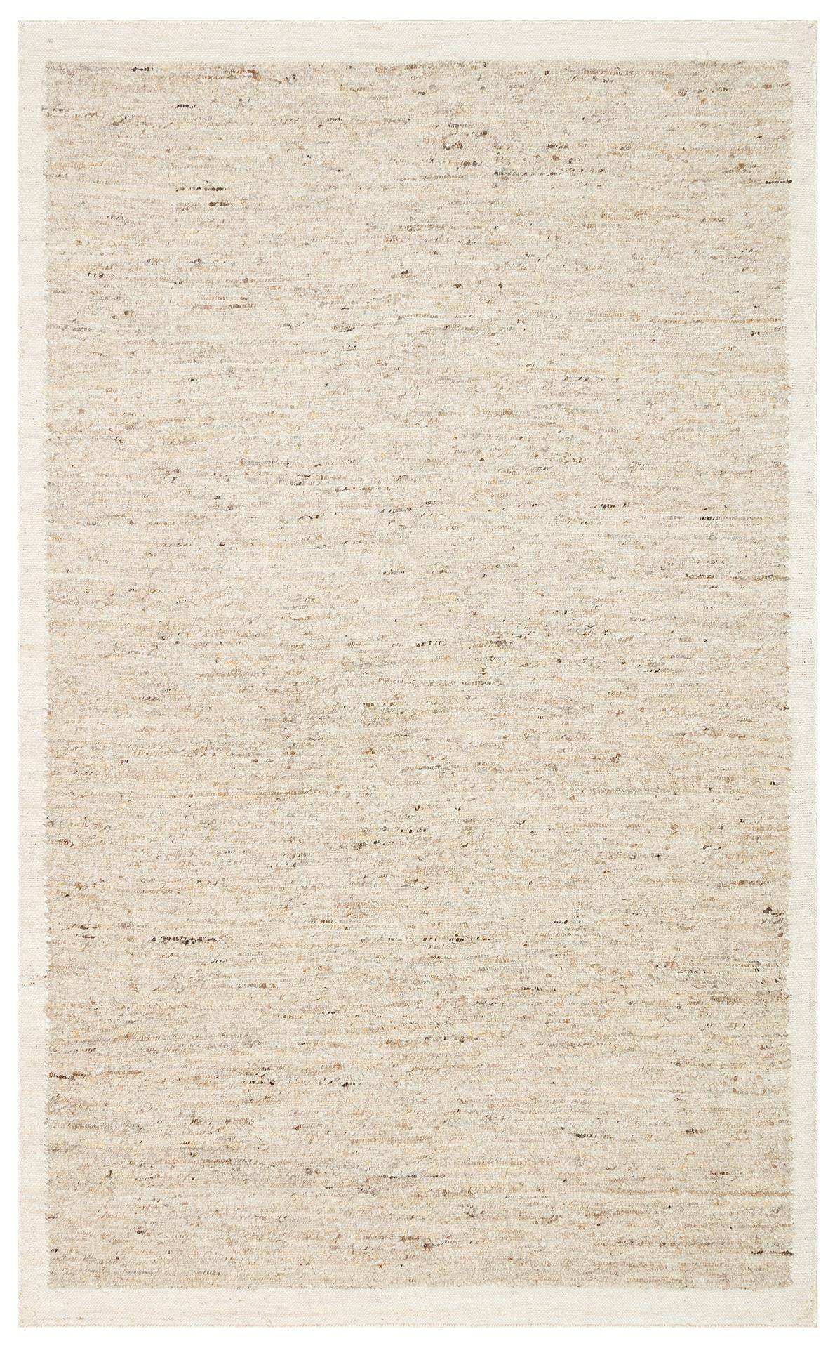 LHASA LHS 01 GREY CREAM  Yün ve Jüt ile Üretilen Örme El Dokuma Halı