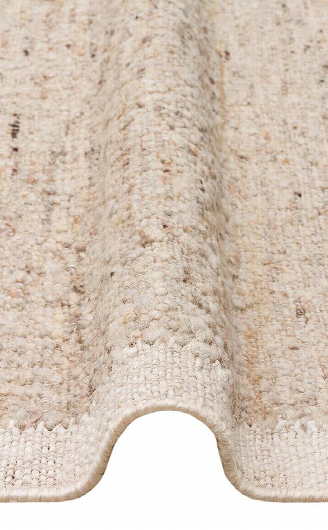 LHASA LHS 01 GREY CREAM  Yün ve Jüt ile Üretilen Örme El Dokuma Halı