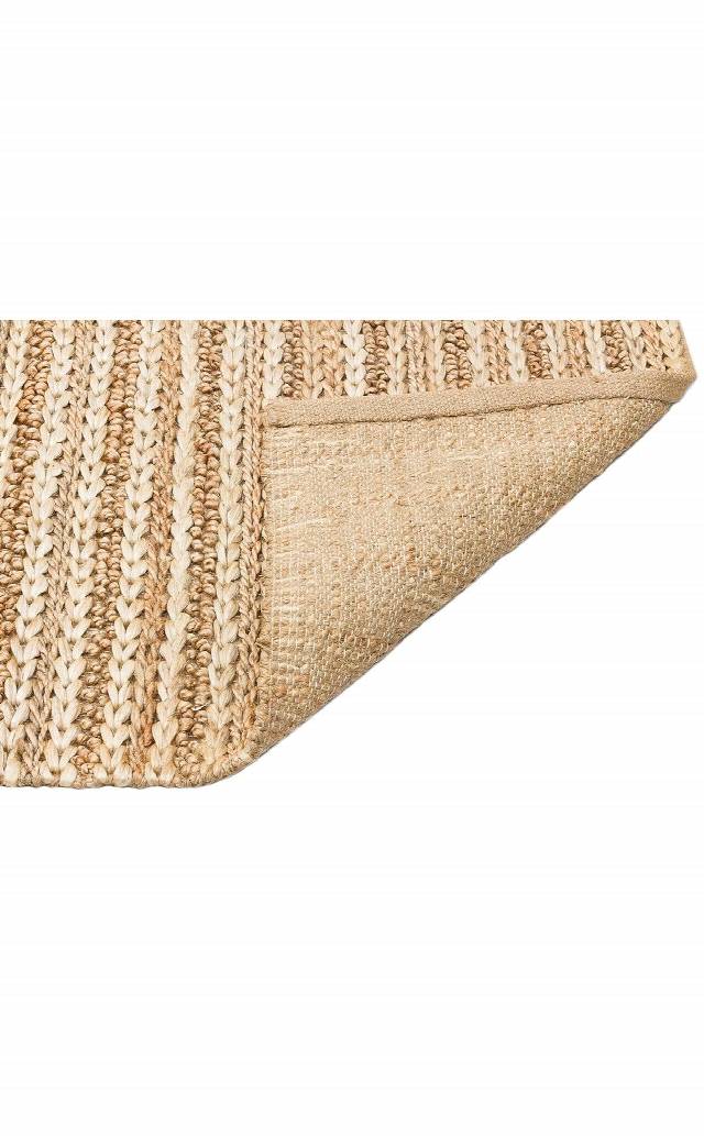 NETRA S-1152 NATURAL XW  Farklı Örgü Dokusuna Sahip El Dokuma Naturel Jüt Hasır Halı