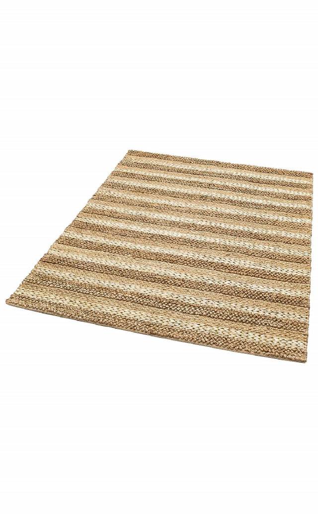 NETRA S-1410 NATURAL XW  Farklı Örgü Dokusuna Sahip El Dokuma Naturel Jüt Hasır Halı