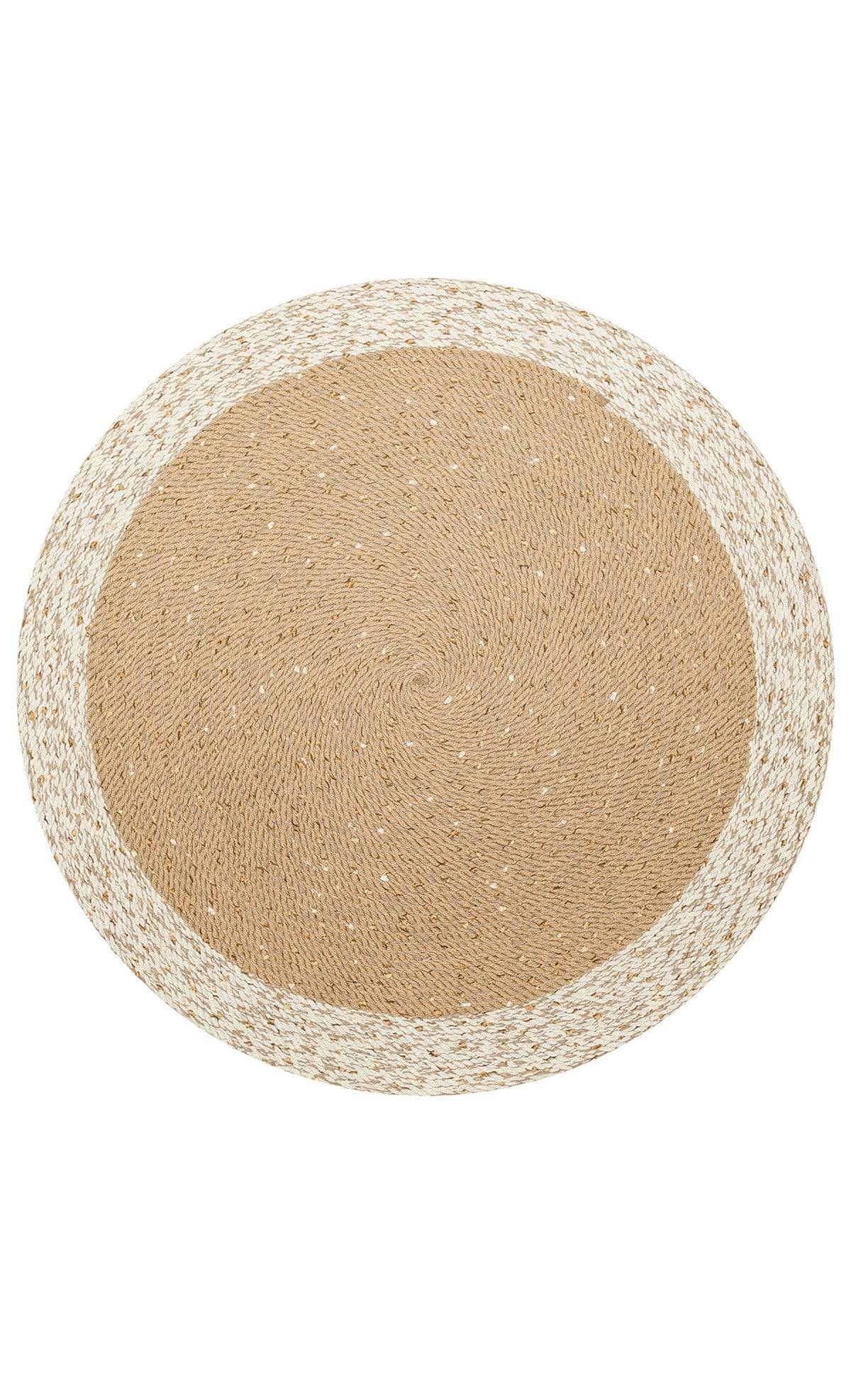 PATNA PTN 02 NATURAL WHITE  Jüt Hasır Görünümlü Hav Toz Vermez Örgü Halı