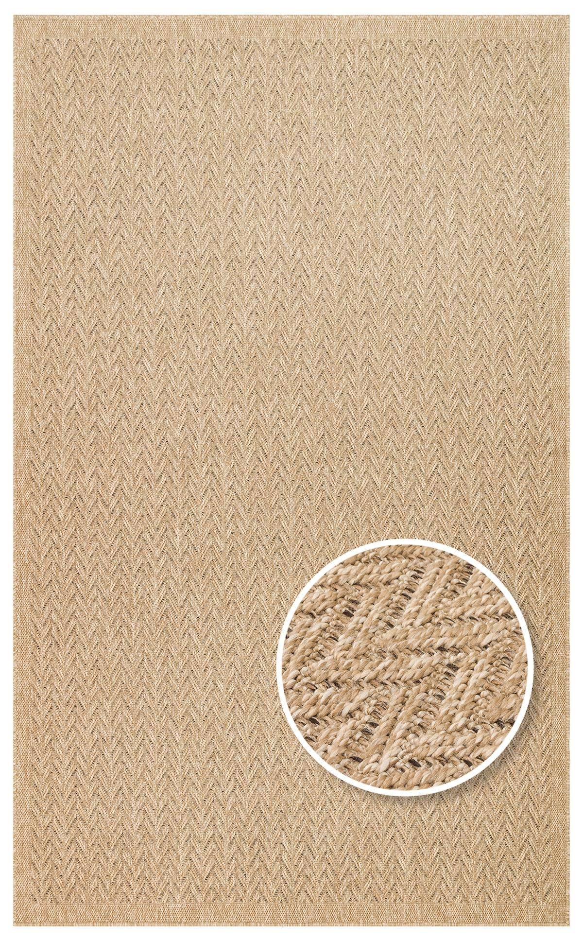 SALDA SLD 05 NATURAL  Güneş Işığı ve Suya Dayanıklı Jüt Görünümlü Sisal Halı
