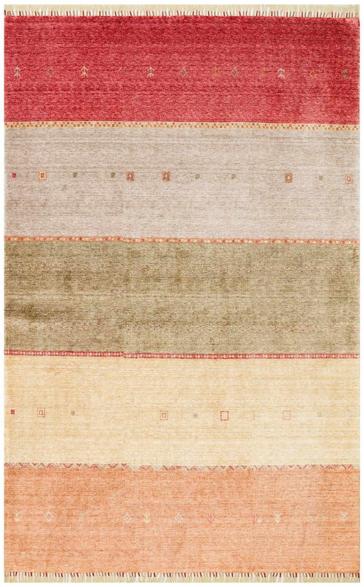 ZARA ZR 11 RED AUTUMN  Otantik Desenli Özel Hav Vermeyen ve Kolay Temizlenebilir Tensel Kullanılarak El Emeği ile Özel Tezgahlarda Üretilen Modern Uşak Halısı
