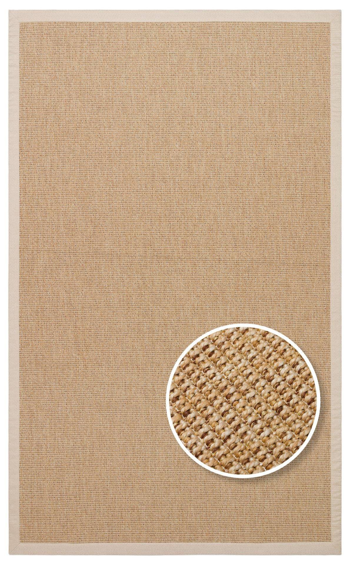 VENTURA SISAL VNT 2702 GOLD BRD BEIGE  İç ve Dış Mekan Kullanımına Uygun Hav Vermeyen Kolay Temizlenebilir Sisal Görünümlü Halı