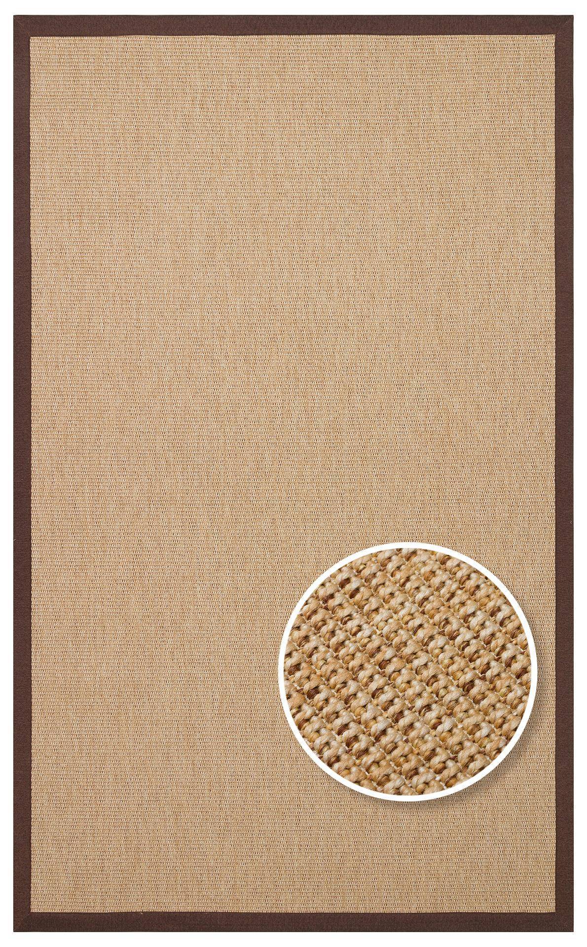 VENTURA SISAL VNT 2702 GOLD BRD BROWN MIX  İç ve Dış Mekan Kullanımına Uygun Hav Vermeyen Kolay Temizlenebilir Sisal Görünümlü Halı