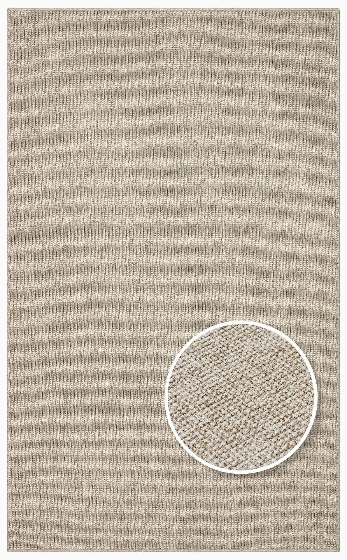 VENTURA SISAL VNT 2703 L.BEIGE  İç ve Dış Mekan Kullanımına Uygun Hav Vermeyen Kolay Temizlenebilir Sisal Görünümlü Halı