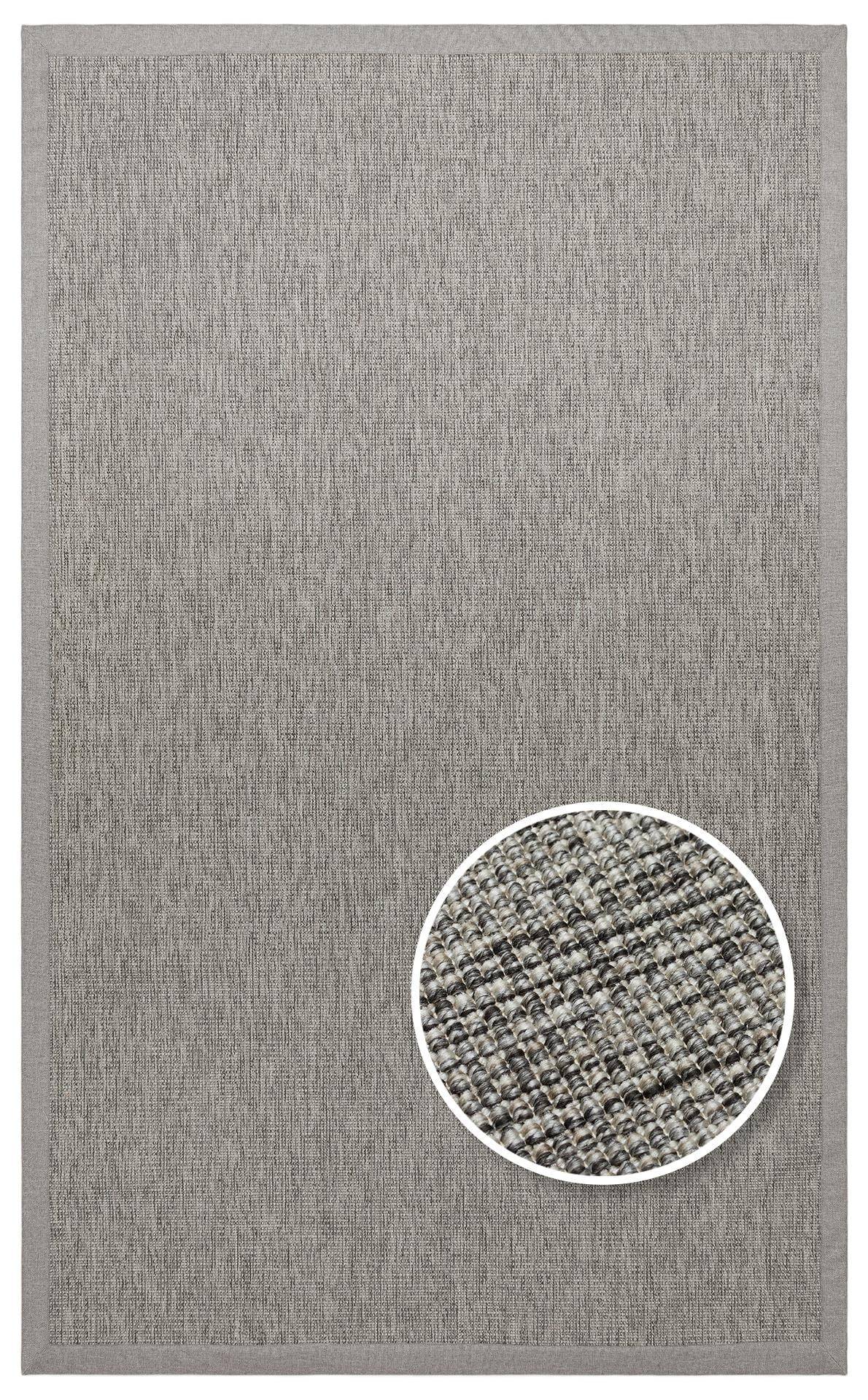 VENTURA SISAL VNT 2705 GREY BRD GREY  İç ve Dış Mekan Kullanımına Uygun Hav Vermeyen Kolay Temizlenebilir Sisal Görünümlü Halı