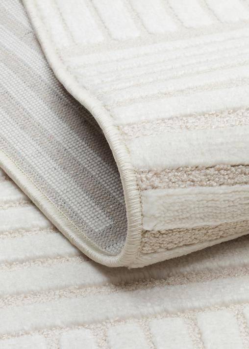 ADEL ADL 01 CREAM  Yüksek Alçak Dokulu Yumuşak Tuşeli Modern Makine Halısı