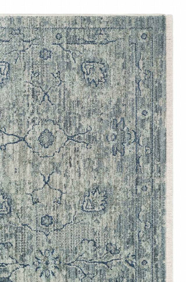 AJMER JM 01 BLUE  Özel Yumuşak Tuşeli Tonsürton Vintage Makine Halısı