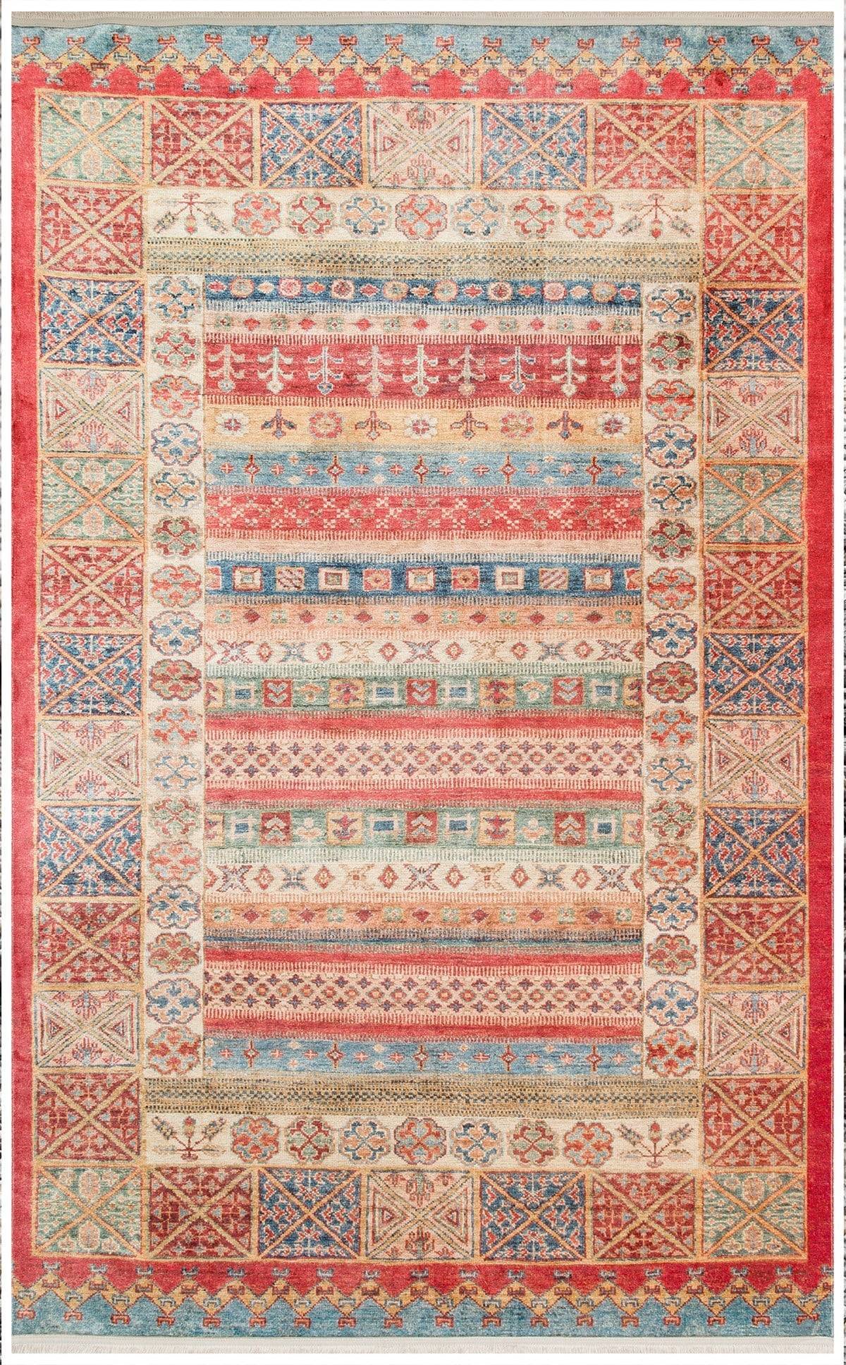 ANTIQUE ATK 04 MULTY  Kolay kullanımlı Kaymaz Karabağ ve Antik Desenlere Sahip Yıkanabilir Makine Halısı