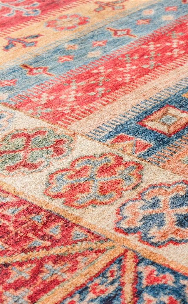 ANTIQUE ATK 04 MULTY  Kolay kullanımlı Kaymaz Karabağ ve Antik Desenlere Sahip Yıkanabilir Makine Halısı