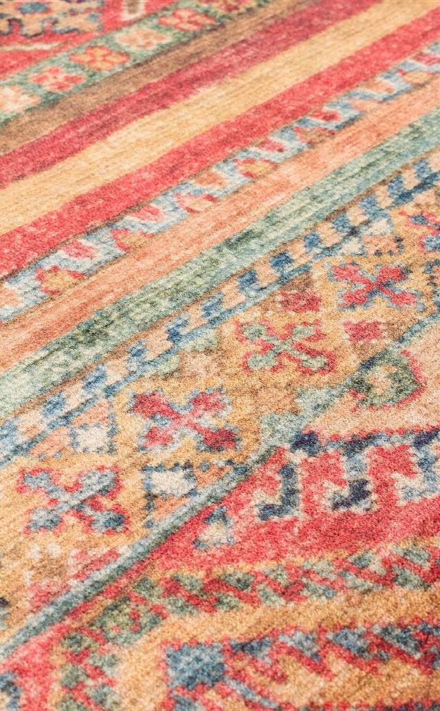 ANTIQUE ATK 05 MULTY  Kolay kullanımlı Kaymaz Karabağ ve Antik Desenlere Sahip Yıkanabilir Makine Halısı