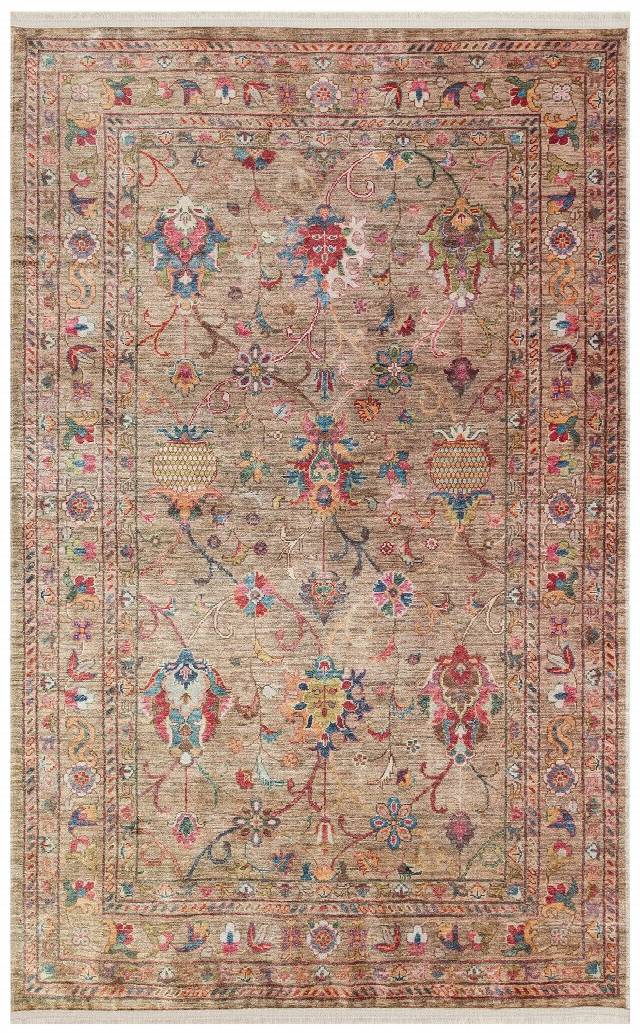 ANTIQUE ATK 08 BEIGE  Kolay kullanımlı Kaymaz Karabağ ve Antik Desenlere Sahip Yıkanabilir Makine Halısı
