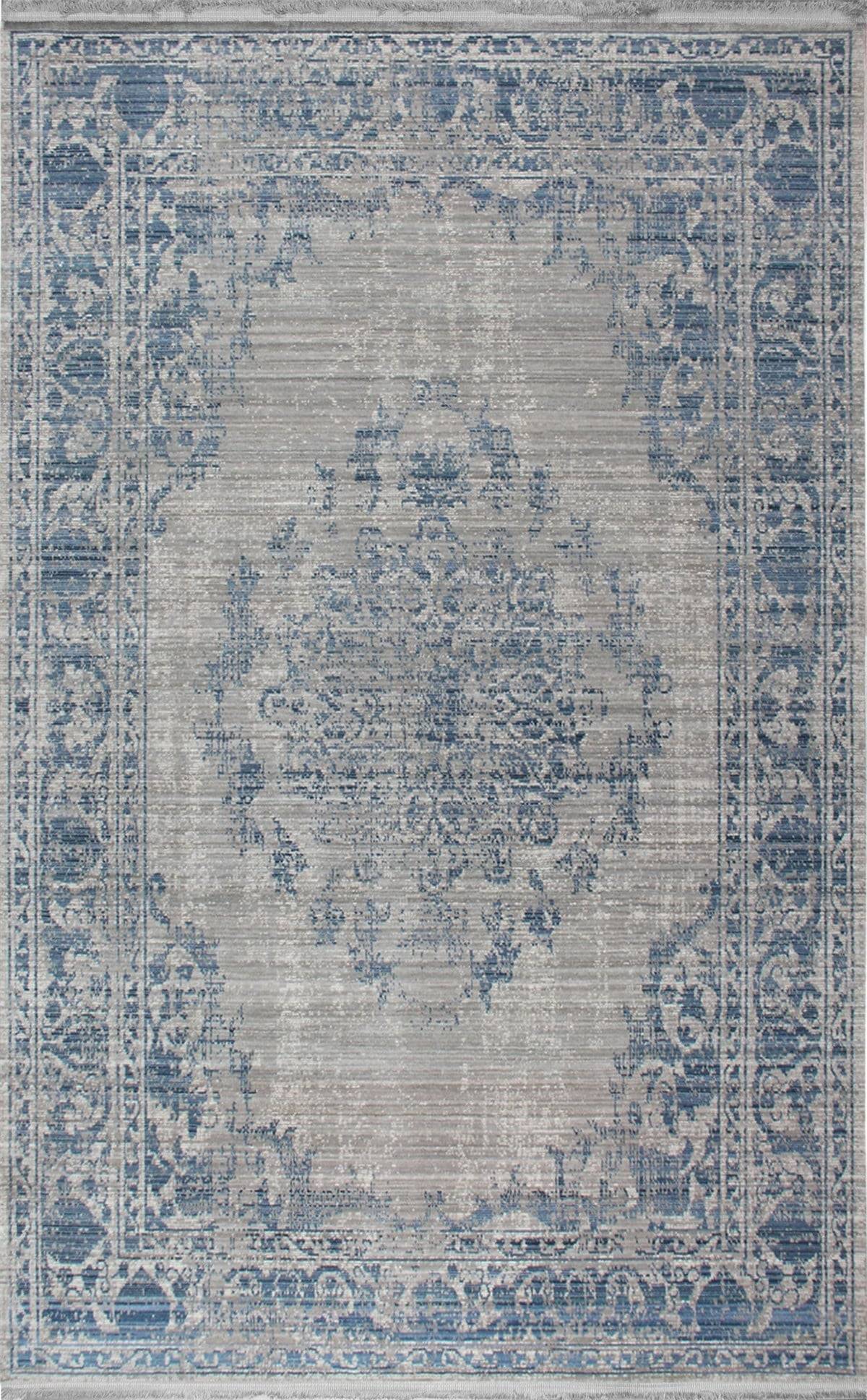 ARTE H074 BLUE  Hav Toz Vermez Renkli Modern Makine Halısı