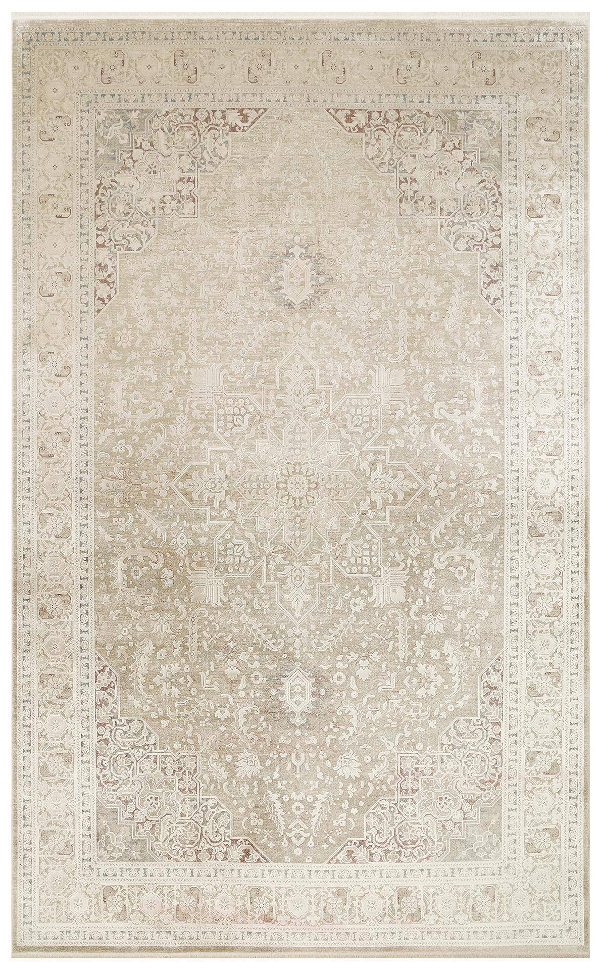 BABIL BBL 02 BEIGE  Yumuşak Dokulu Vintage Esintilere Sahip Over-dyed Sık Dokuma Salon Halısı