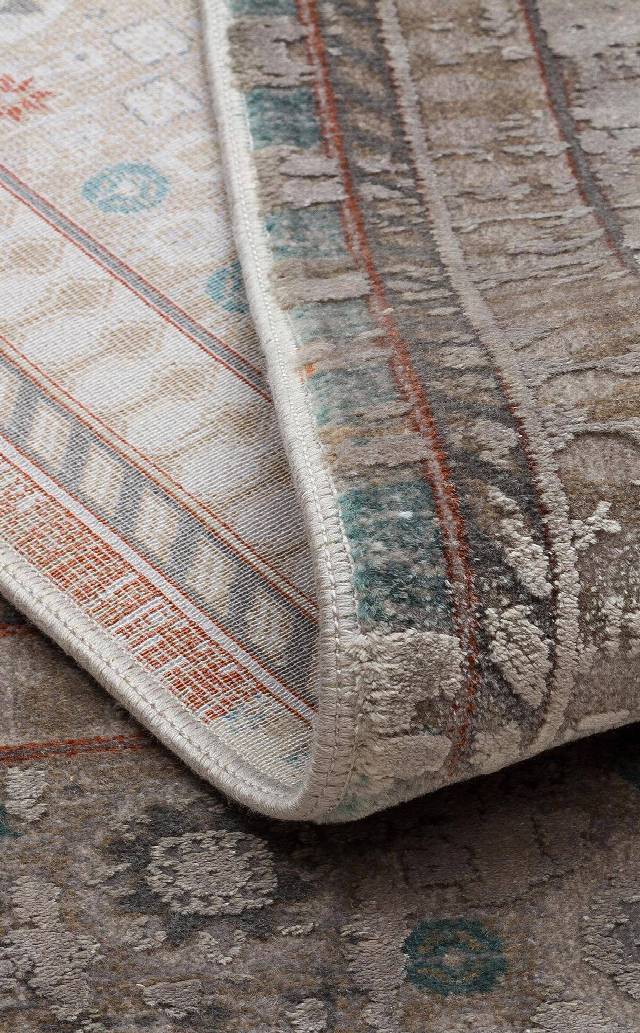 BABIL BBL 03 GREY  Yumuşak Dokulu Vintage Esintilere Sahip Over-dyed Sık Dokuma Salon Halısı