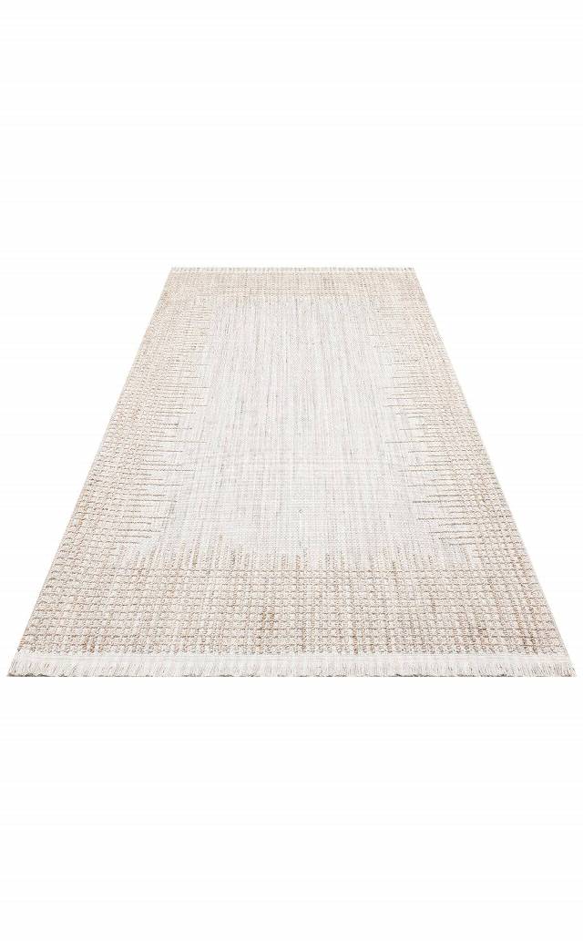 COZY CZY 01 GREY BEIGE  Hav Toz Vermez Modern Örgü Dokuma Makine Halısı
